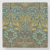 William Morris Peacock Dragon Wallpaper Stenen Onderzetter (Voorkant)