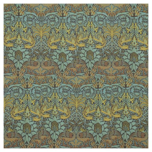 William Morris Peacock Dragon Wallpaper Stof (Swatch)