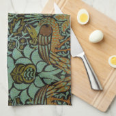 William Morris Peacock Dragon Wallpaper Theedoek (Quarter Fold)