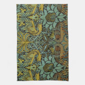 William Morris Peacock Dragon Wallpaper Theedoek (Verticaal)