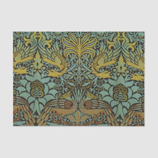William Morris Peacock Dragon Wallpaper Tissuepapier (Voorkant)
