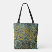 William Morris Peacock Dragon Wallpaper Tote Bag (Achterkant)
