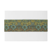 William Morris Peacock Dragon Wallpaper Uitnodigingen Wikkel (Achterkant Voorbeeld)