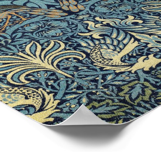 William Morris Peacock en Dragon, beroemd patroon Poster (Hoek)