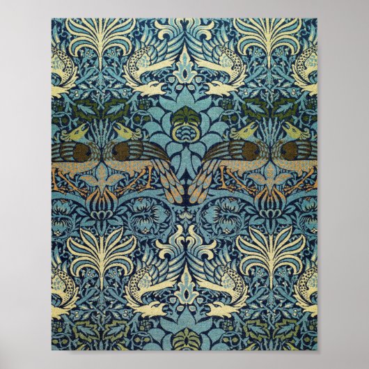 William Morris Peacock en Dragon, beroemd patroon Poster (Voorkant)