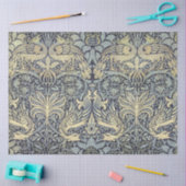 William Morris Peacock en Dragon Blue Decoupage Tissuepapier (Craft)