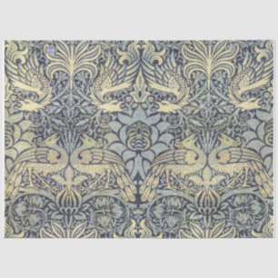 William Morris Peacock en Dragon Blue Decoupage Tissuepapier