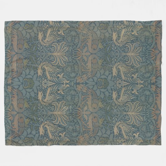  William Morris Peacock en Dragon Fleece Deken (Voorkant (Horizontaal))