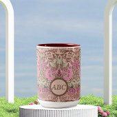 William Morris Peacock en Dragon Monogram Tweekleurige Koffiemok