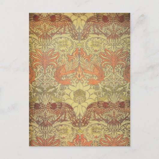 William Morris Peacock en Dragon Pattern Briefkaart (Voorkant)