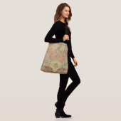 William Morris Peacock en Dragon Pattern Crossbody Tas (Op model)