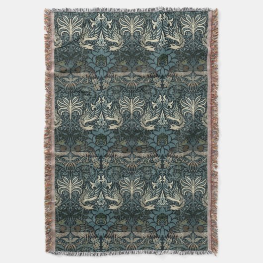 William Morris Peacock en Dragon Pattern Deken (Voorkant Verticaal)