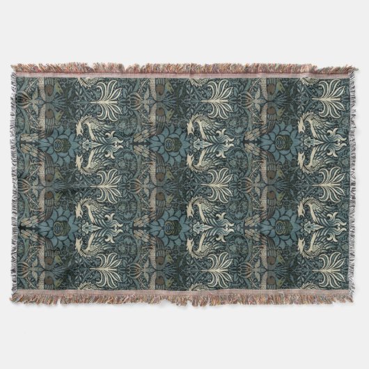 William Morris Peacock en Dragon Pattern Deken (Voorkant)