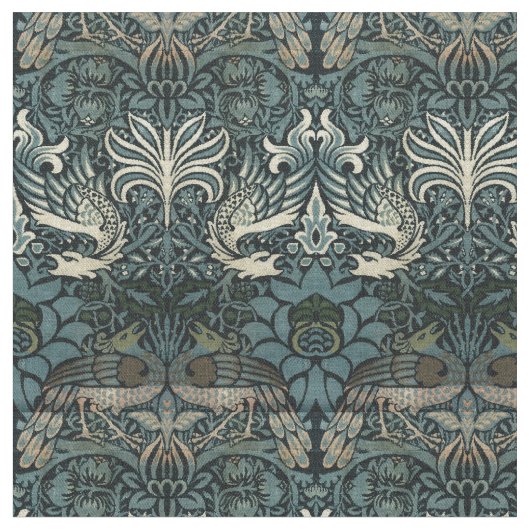 William Morris  Peacock en Dragon Pattern Stof (Close Up)