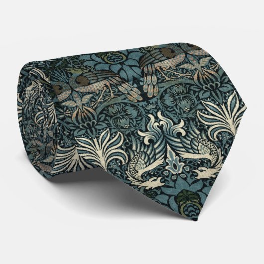 William Morris Peacock en Dragon Pattern Stropdas (Opgerold)