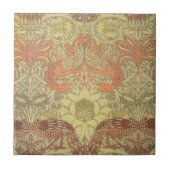 William Morris Peacock en Dragon Pattern Tegeltje (Voorkant)