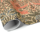 William * Morris Peacock en Dragon Peach Green Cadeaupapier (Rol Hoek)