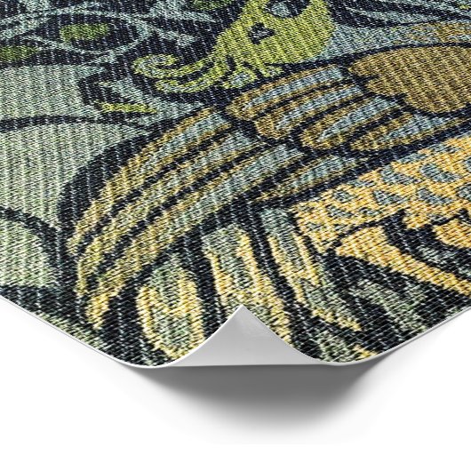 William Morris Peacock en Dragon Poster (Hoek)