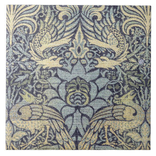 William Morris Peacock en Dragon Tegeltje