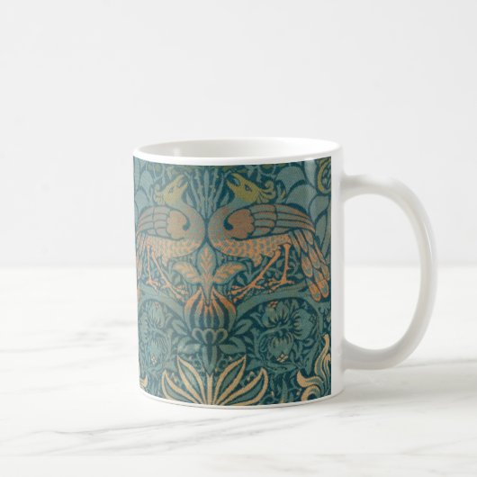 William Morris Peacock en Dragon Textile Design Koffiemok (Rechts)