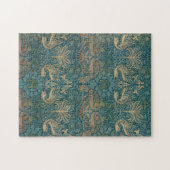 William Morris Peacock en Dragon Textile Design Legpuzzel (Horizontaal)