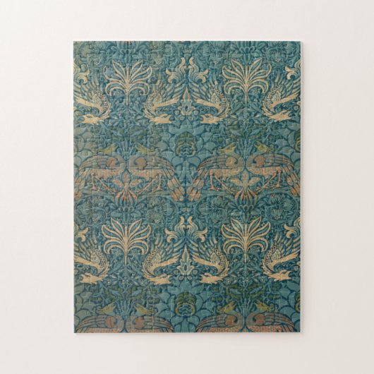 William Morris Peacock en Dragon Textile Design Legpuzzel (Verticaal)