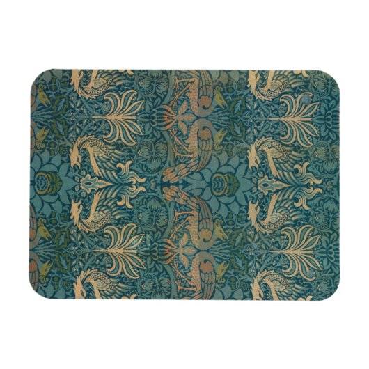 William Morris Peacock en Dragon Textile Design Magneet (Horizontaal)