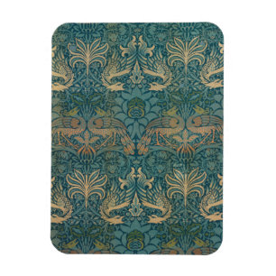 William Morris Peacock en Dragon Textile Design Magneet