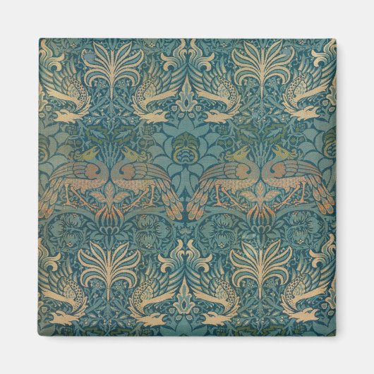 William Morris Peacock en Dragon Textile Design Magneet (Voorkant)