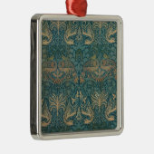 William Morris Peacock en Dragon Textile Design Metalen Ornament (Rechts)