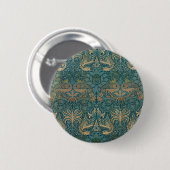 William Morris Peacock en Dragon Textile Design Ronde Button 5,7 Cm (Voorkant /achterkant)
