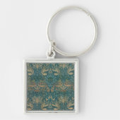 William Morris Peacock en Dragon Textile Design Sleutelhanger (Voorkant)