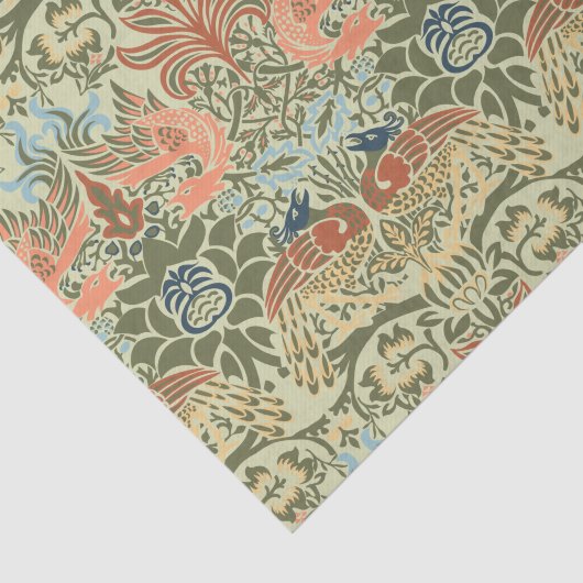 William Morris Peacock en Dragon Tissuepapier (Detail)
