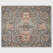 William * Morris Peacock Floral Peach Green Cadeaupapier (Vlak)