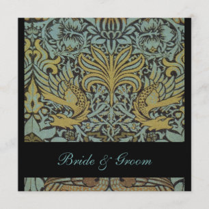 William Morris Peacocks Wedding Invitations Kaart