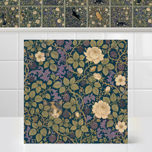 William Morris Peekaboo Calico Kat Foliage Patroon Tegeltje