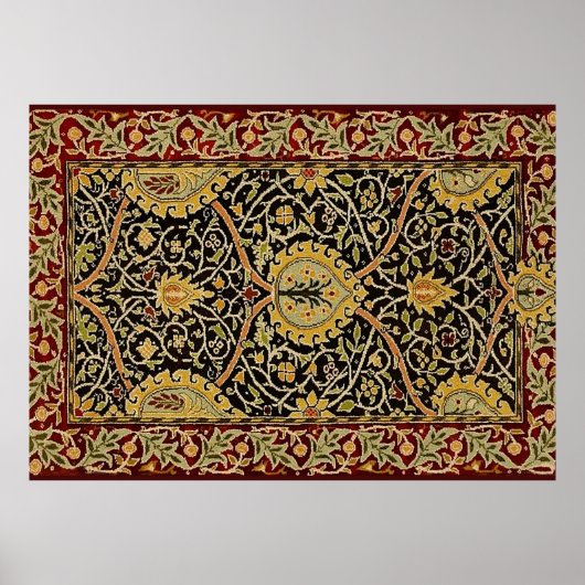 William Morris Persian Carpet Art Print Design (Voorkant)