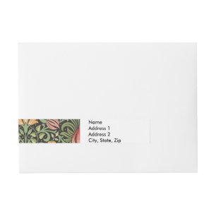 William Morris Persian Floral Antiek Adreslabel Wikkel