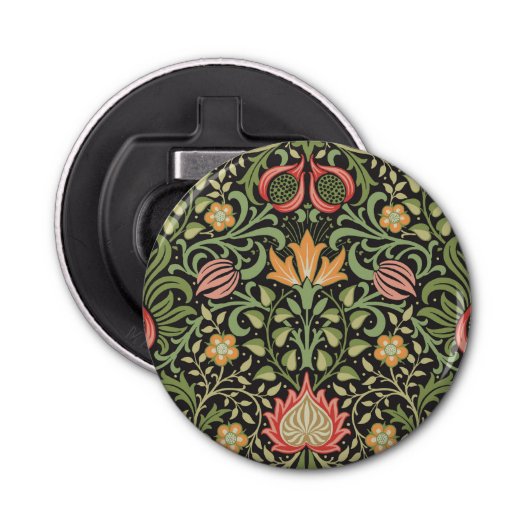 William Morris Persian Floral Antiek Button Flesopener (Voorkant)