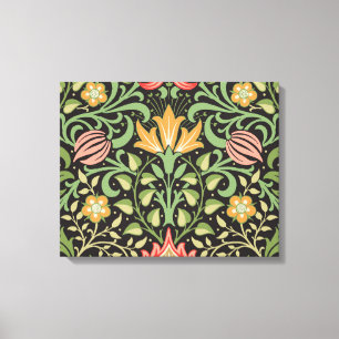 William Morris Persian Floral Antiek Canvas Afdruk