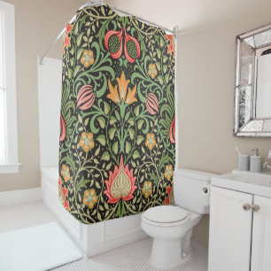 William Morris Persian Floral Antiek Douchegordijn