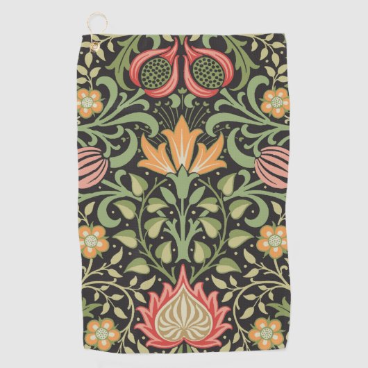 William Morris Persian Floral Antiek Golfhanddoek (Voorkant)