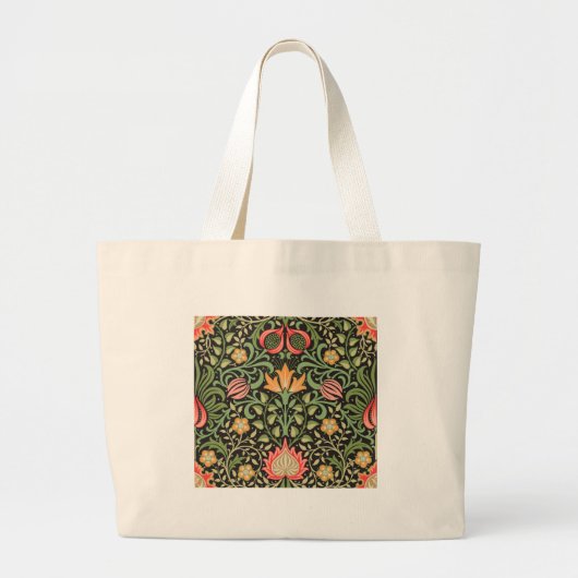 William Morris Persian Floral Antiek Grote Tote Bag (Voorkant)