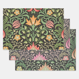 William Morris Persian Floral Antiek Inpakpapier Vel