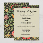 William Morris Persian Floral Antiek Kaart (Voorkant / Achterkant)