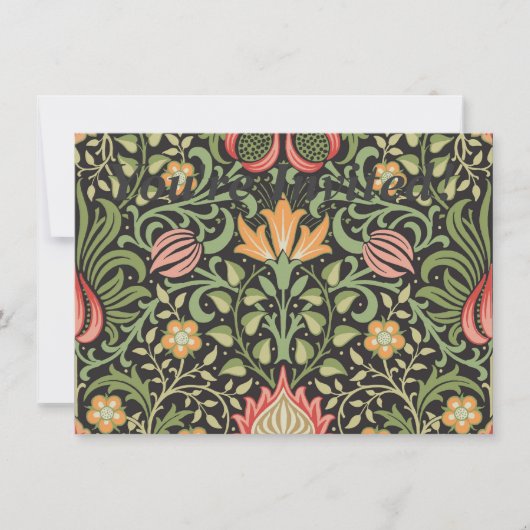 William Morris Persian Floral Antiek Kaart (Voorkant)