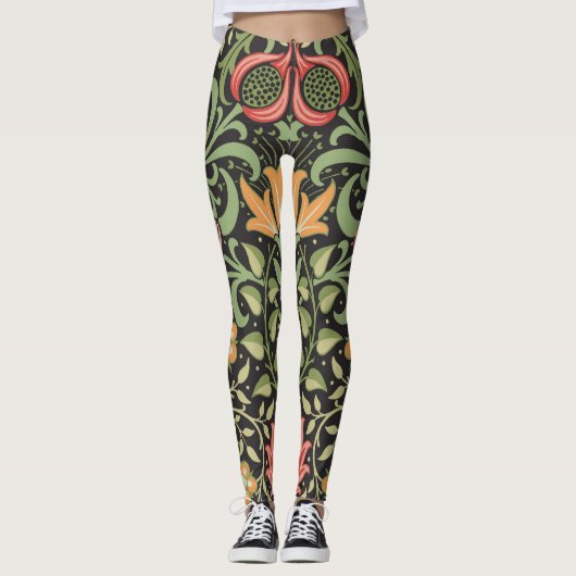 William Morris Persian Floral Antiek Leggings (Voorkant)