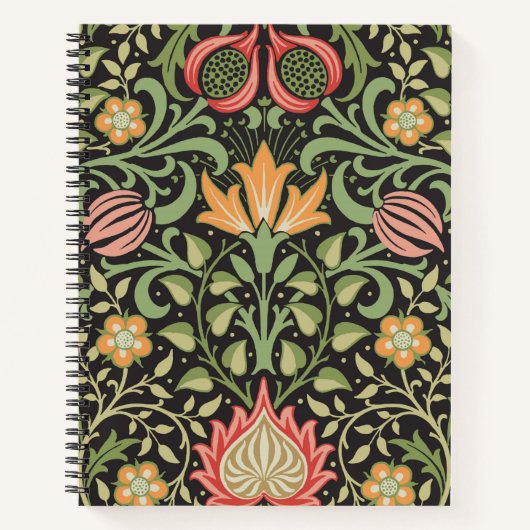 William Morris Persian Floral Antiek Notitieboek (Voorkant)