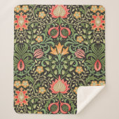 William Morris Persian Floral Antiek Sherpa Deken (Voorkant)