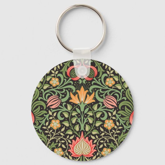 William Morris Persian Floral Antiek Sleutelhanger (Voorkant)